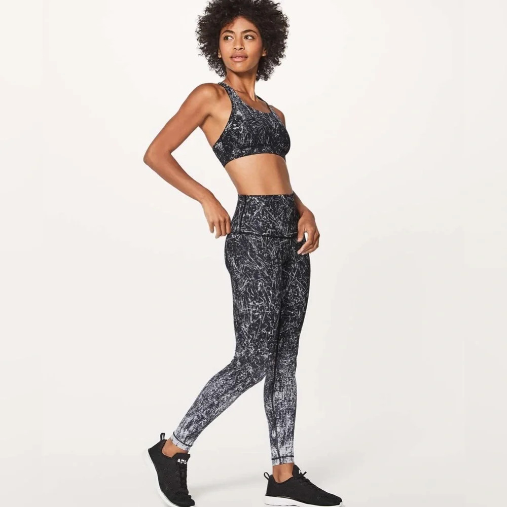 Lululemon Wunder Under Hi-Rise Tight (Nulux 28") Alpine White  Black